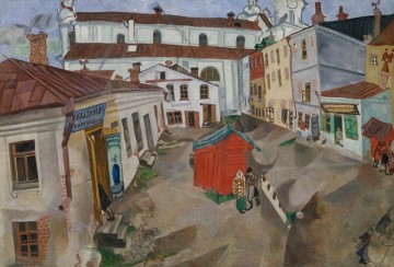 Marketplace in Vitebsk contemporary Marc Chagall Oil Paintings
